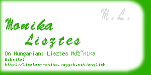 monika lisztes business card